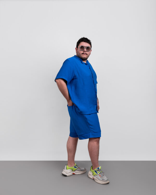 Camisa manga corta azul - Imagen 4