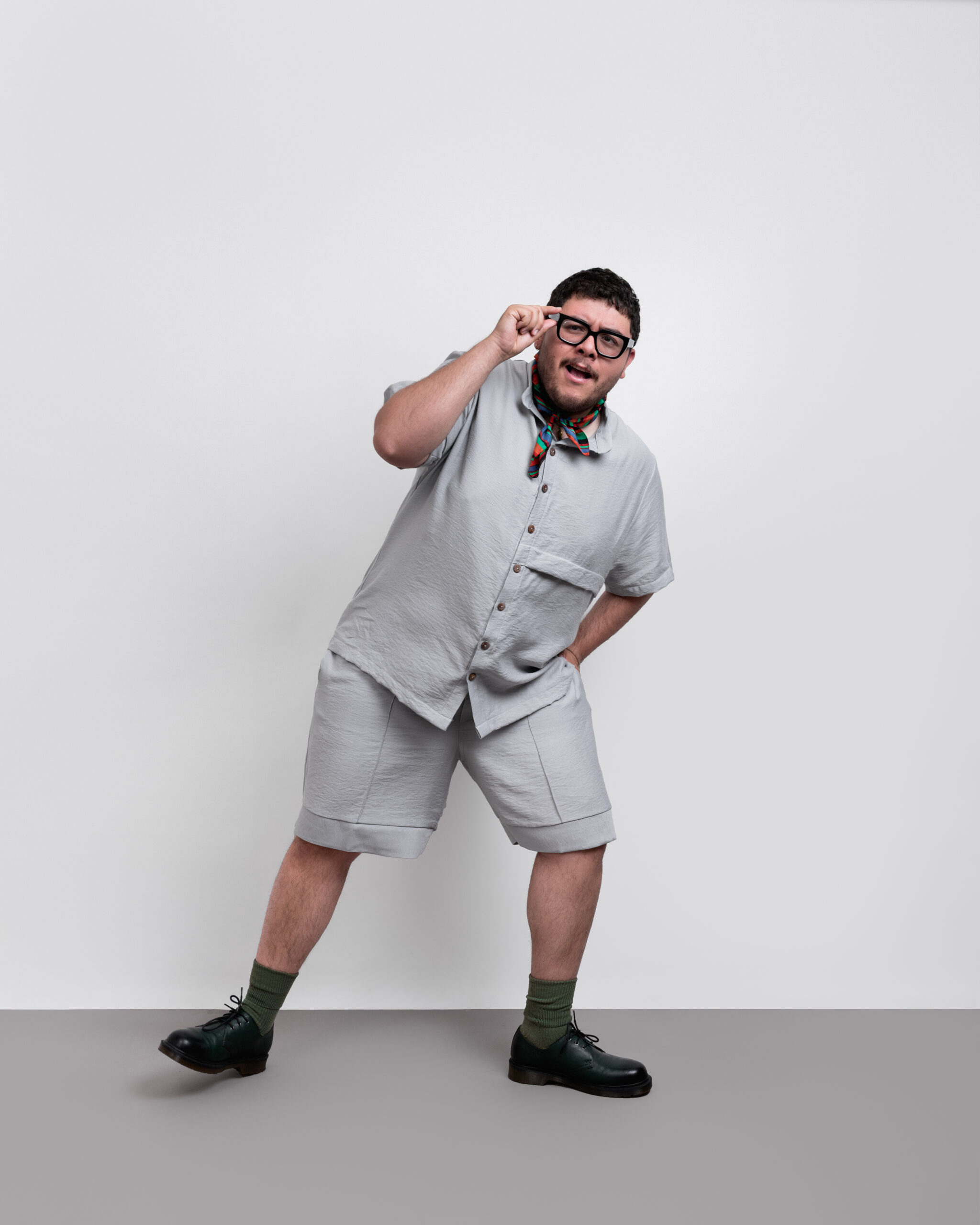 Camisa manga corta gris